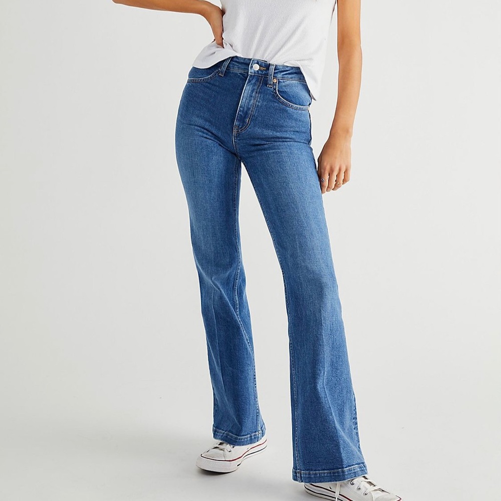 SOLD ON ♏️ NEW Somewhere Over The Rainbow Jeans by Free People - Picture 5 of 10